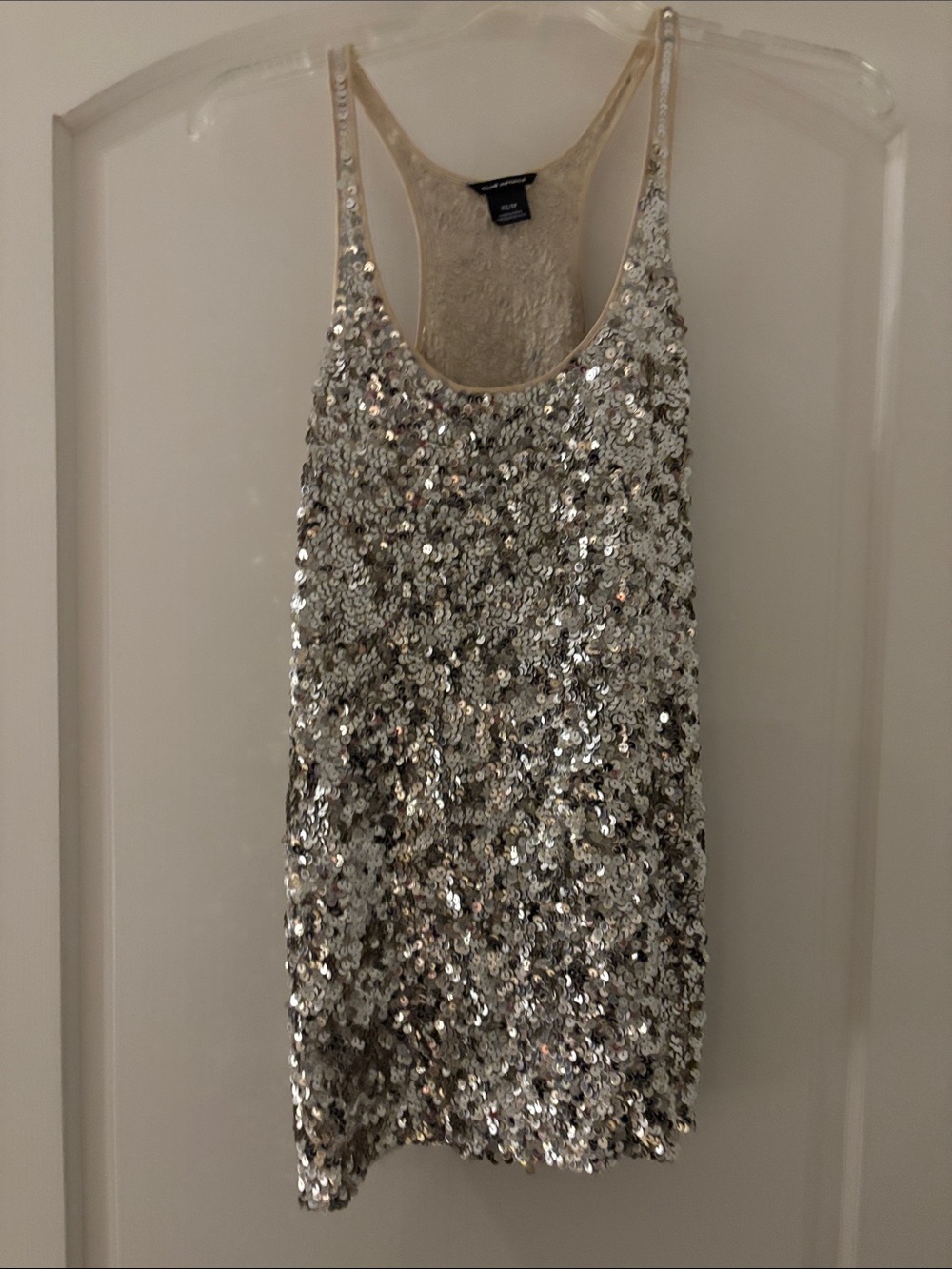 NWOT Silver Sparkle/ Metallic Sequin Tank Top